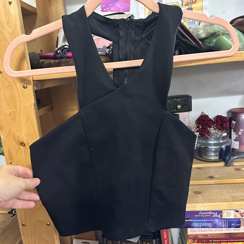 008. Express Black Sleeveless Top Cross over